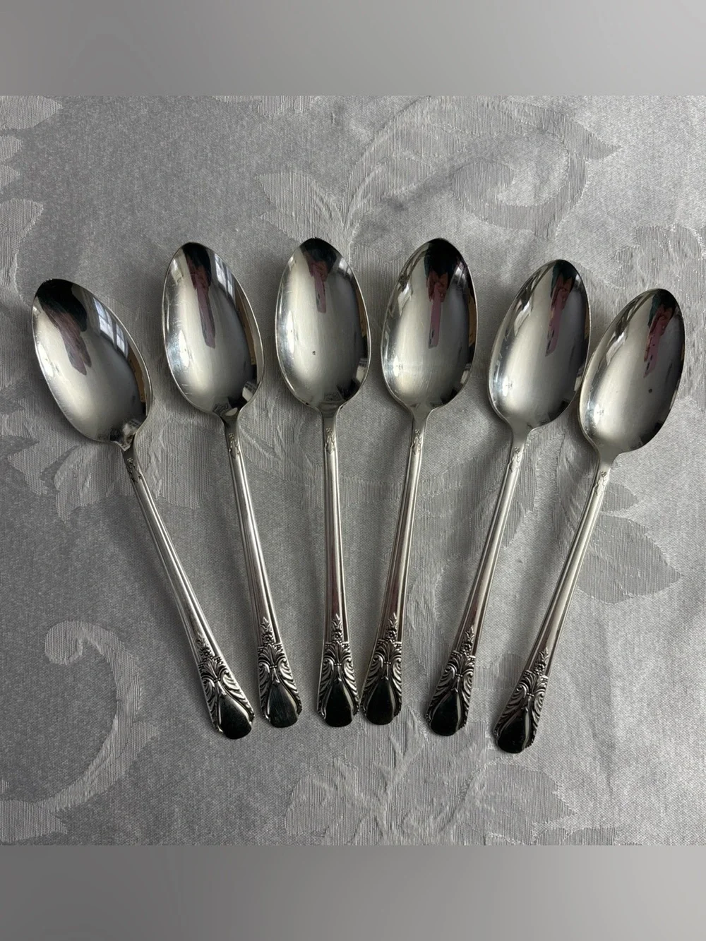Wm Rogers AVALON  6 Teaspoons Silverware 6-1/8” Original Rogers Flatware